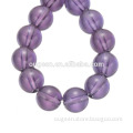 Natural Stone Purple Glass Round Loose Beads For Jewelry Making